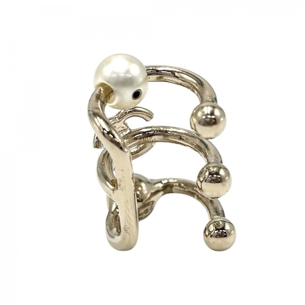 CHANEL Gold Pearl Logo Earrings - Picture 2 of 6